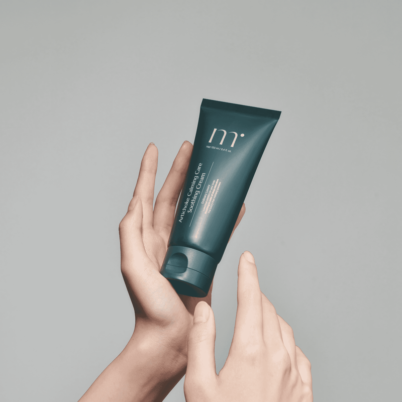 MOLVANY Artichoke Calming Care Soothing Cream (100ml) with model