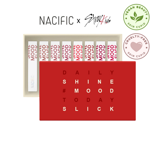 NACIFIC X STRAY KIDS Shine Mood Slick Lip Tint Set + 8 Photocards
