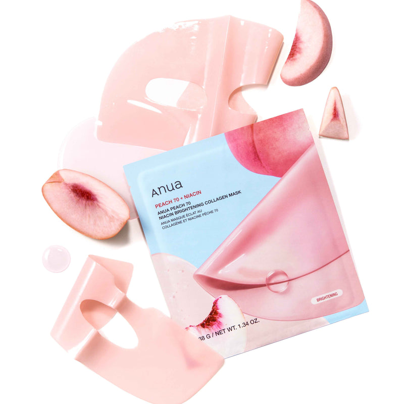 ANUA Peach 70 Niacin Brightening Collagen Mask (4pcs) INGREDIENTS