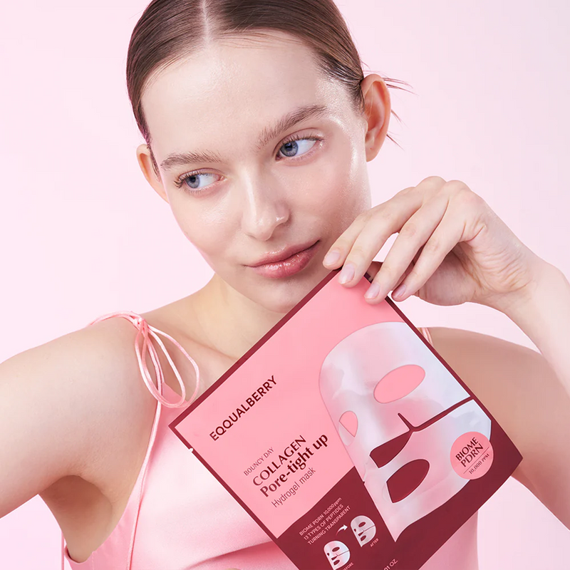 Eqqualberry Collagen Pore Tight Up Hydrogel Mask (1pcs or Entire Pack) MODEL