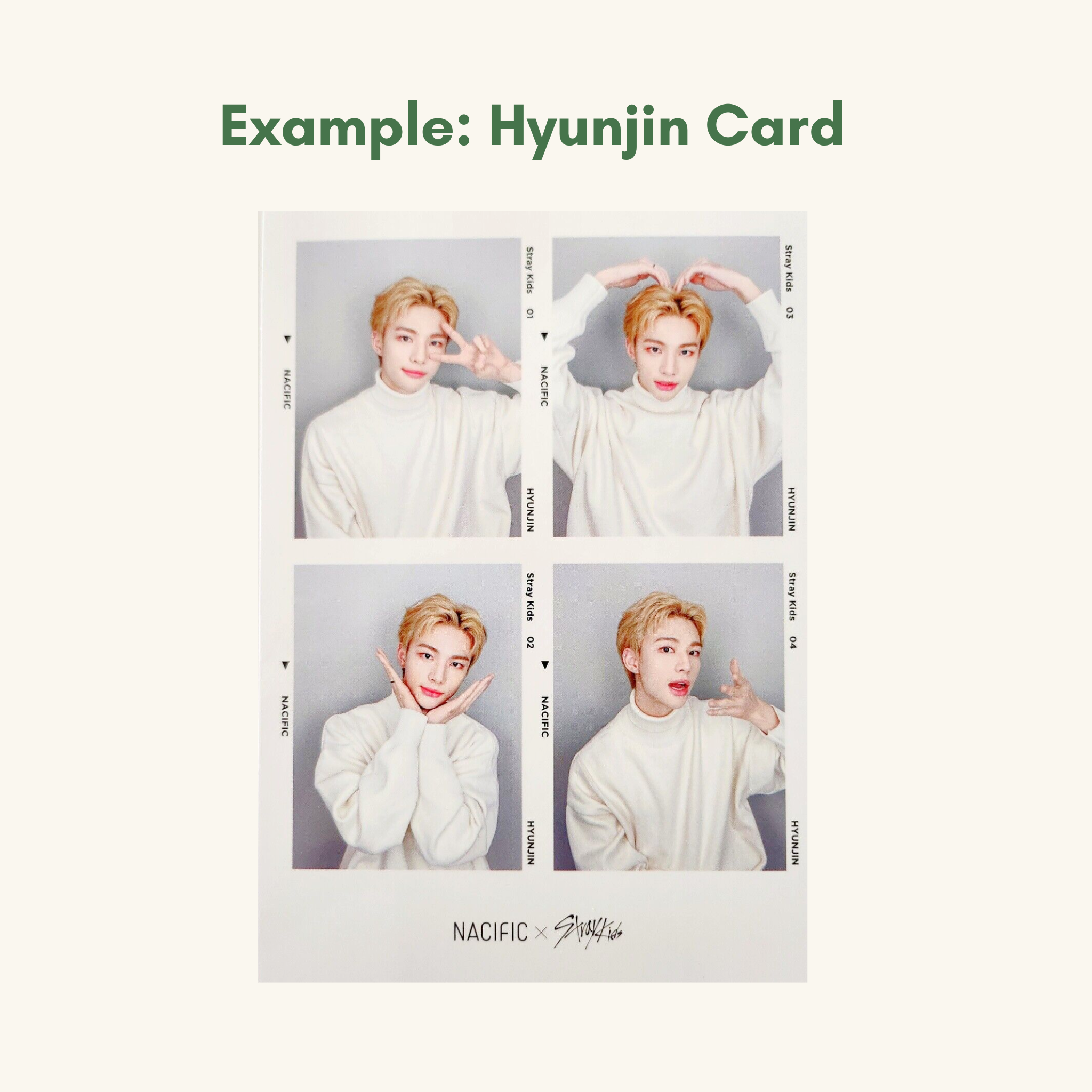 NACIFIC X STRAY KIDS Studio Photo Booth OT8 Photocards (Limited Edition) hyunjin