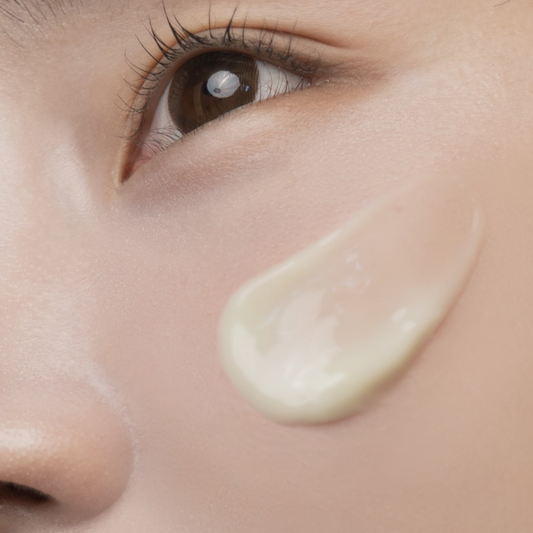 D'ALBA Mild Skin Balancing Vegan Cream (55ml) texture shot on models face