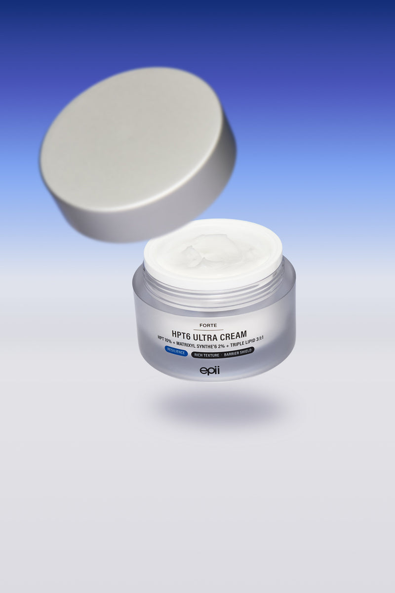 EPII HPT6 Ultra Cream 10% moisturiser on a neutral background