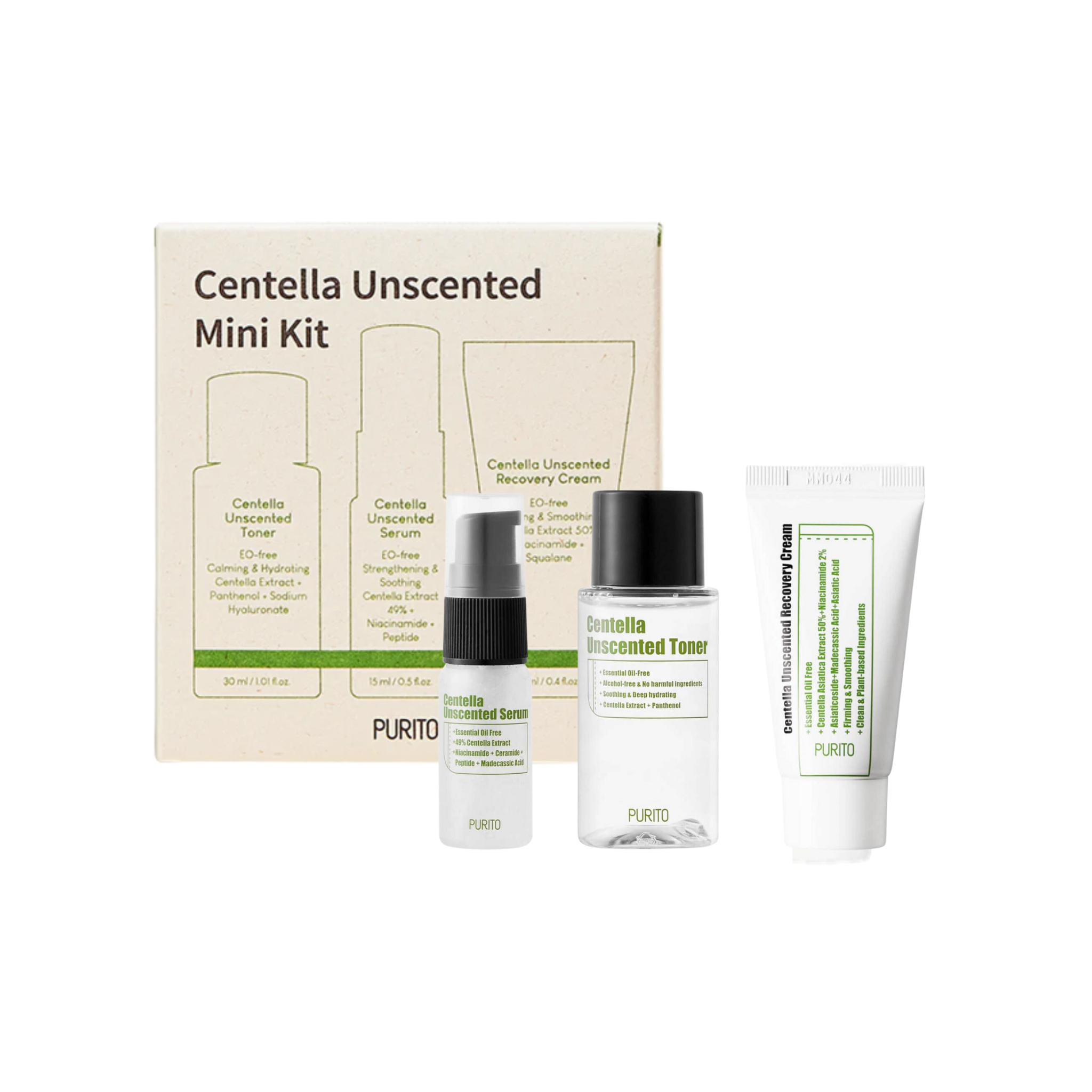 PURITO Centella Unscented Mini Kit (3 items)