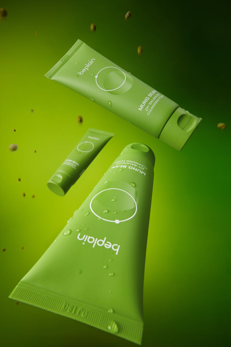 Beplain Mung Bean pH-Balanced Cleansing Foam (40ml) CONCEPT SHOT
