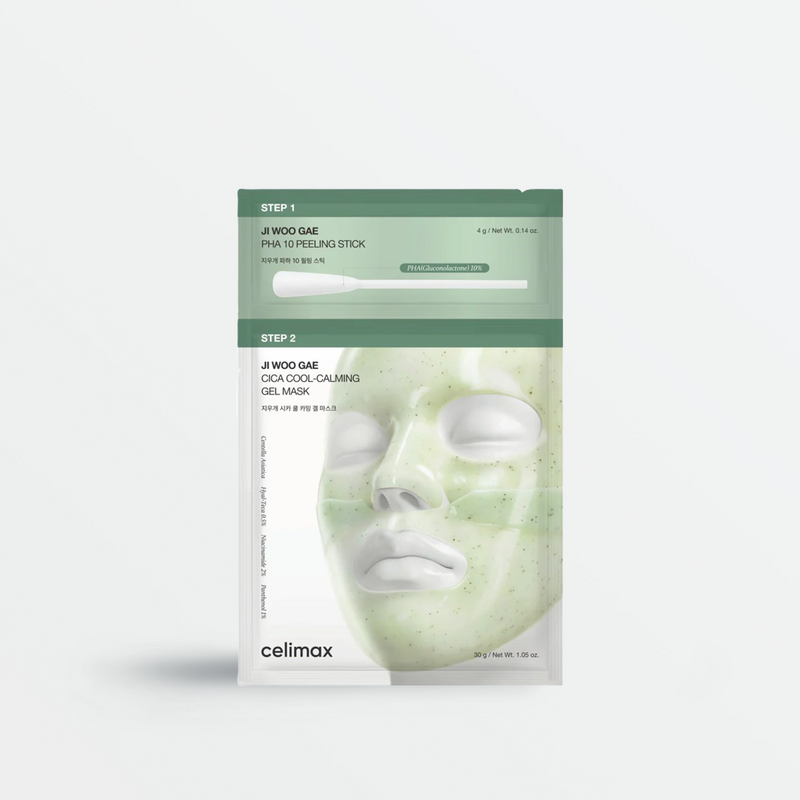 CELIMAX Ji Woo Gae CICA PHA Peel 2-Step Gel Mask (4ea) – Skin Cupid CELIMAX Ji Woo Gae CICA PHA Peel 2-Step Gel Mask (4ea) – Skin Cupid