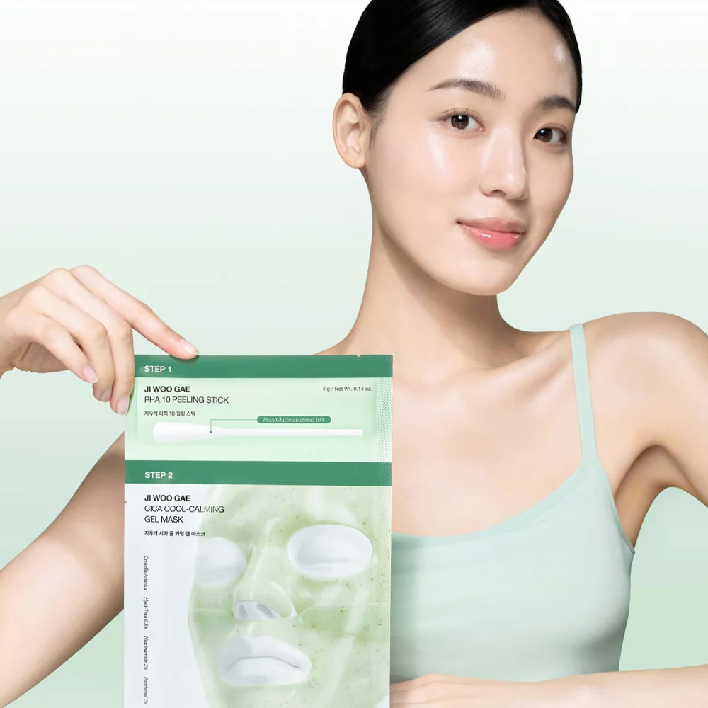 Ji Woo Gae CICA PHA Peel 2-Step Gel Mask (4ea)