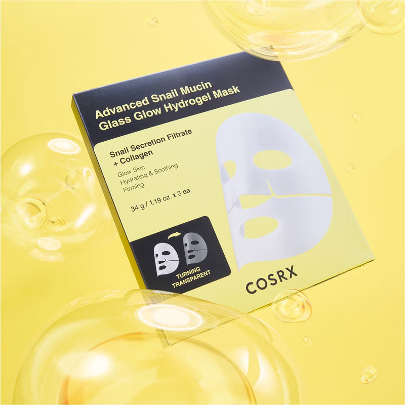 COSRX Advanced Snail Mucin Glass Glow Hydrogel Mask (3pcs) Skin Cupid