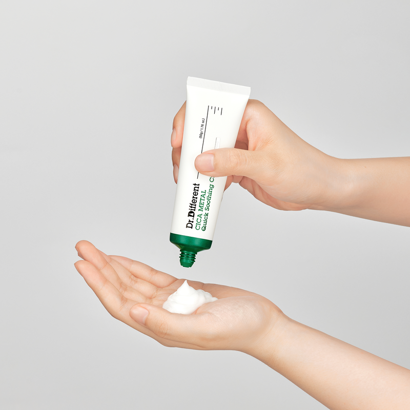 Dr.Different CICA Metal Quick Soothing Cream APPLICATION