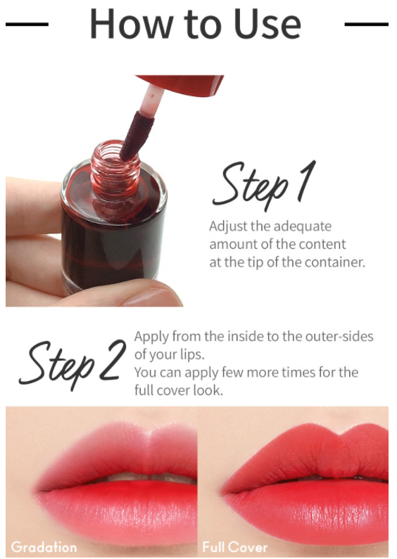 ETUDE HOUSE Dear Darling Water Tint (5 Colours) 9.5g How to Use