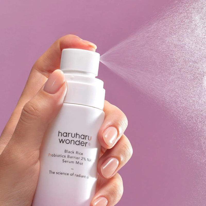 HARU HARU WONDER Black Rice Probiotics Barrier 2% NAD+ Serum Mist (80 ml) Skin Cupid APPLICATION