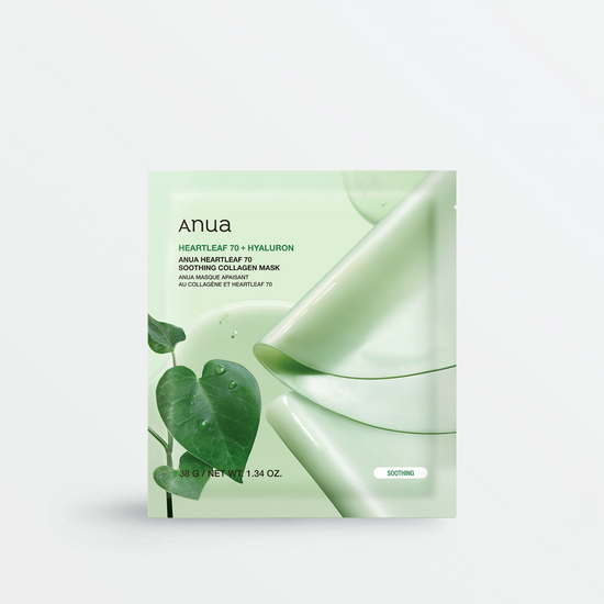 ANUA Heartleaf 70 Soothing Collagen Mask (4pcs)
