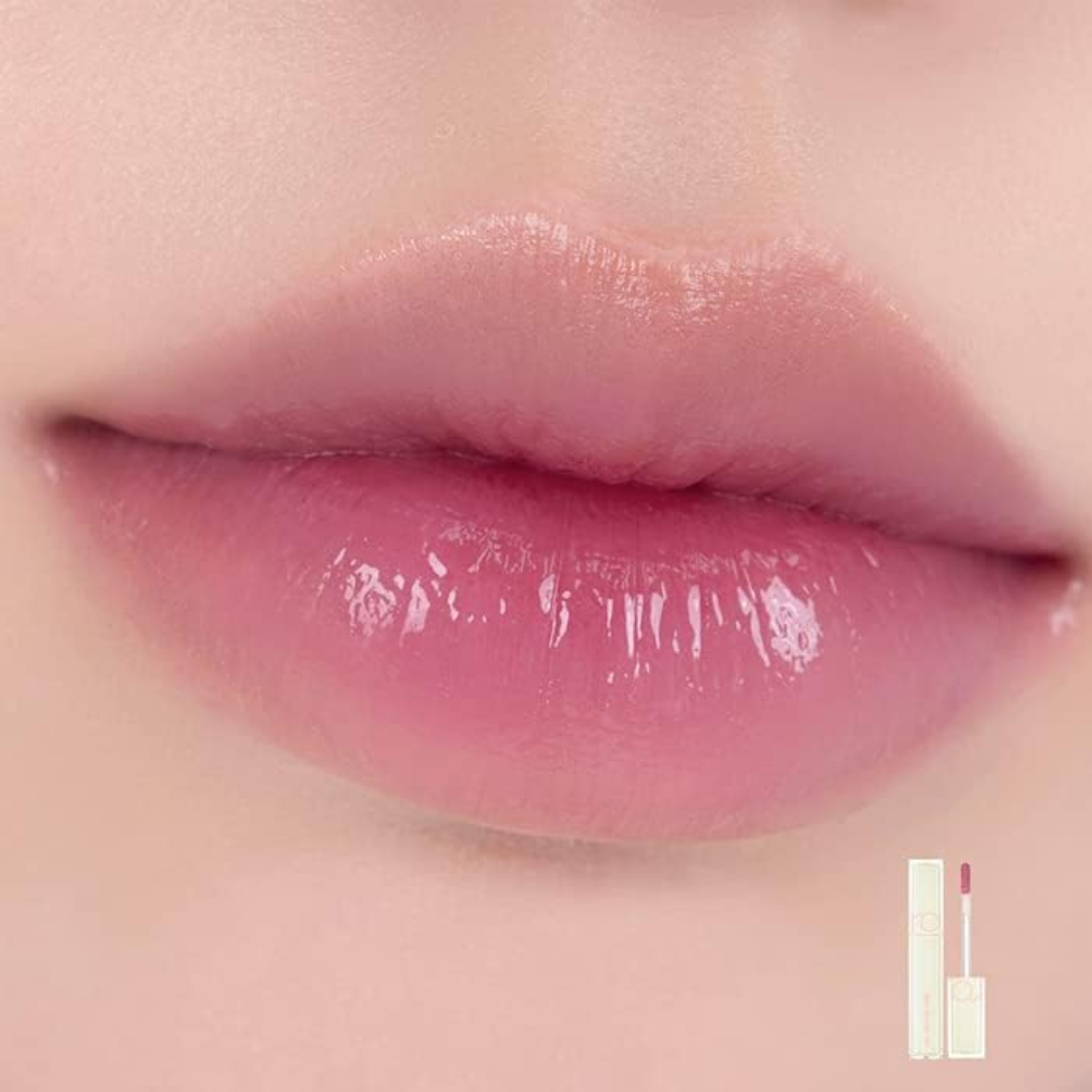 ROM&ND Dewyful Water Tint Milk Grocery Series - 3 Colours (5g)-lilac cream 11 on lips