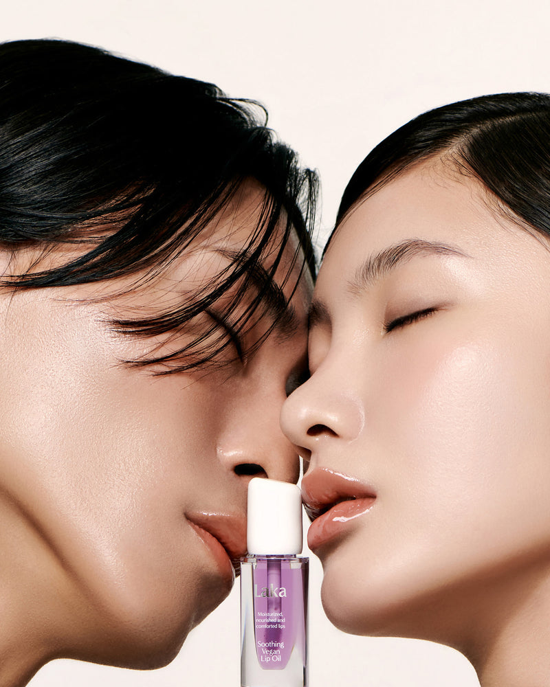 LAKA Soothing Vegan Lip Oil MODEL SHOT