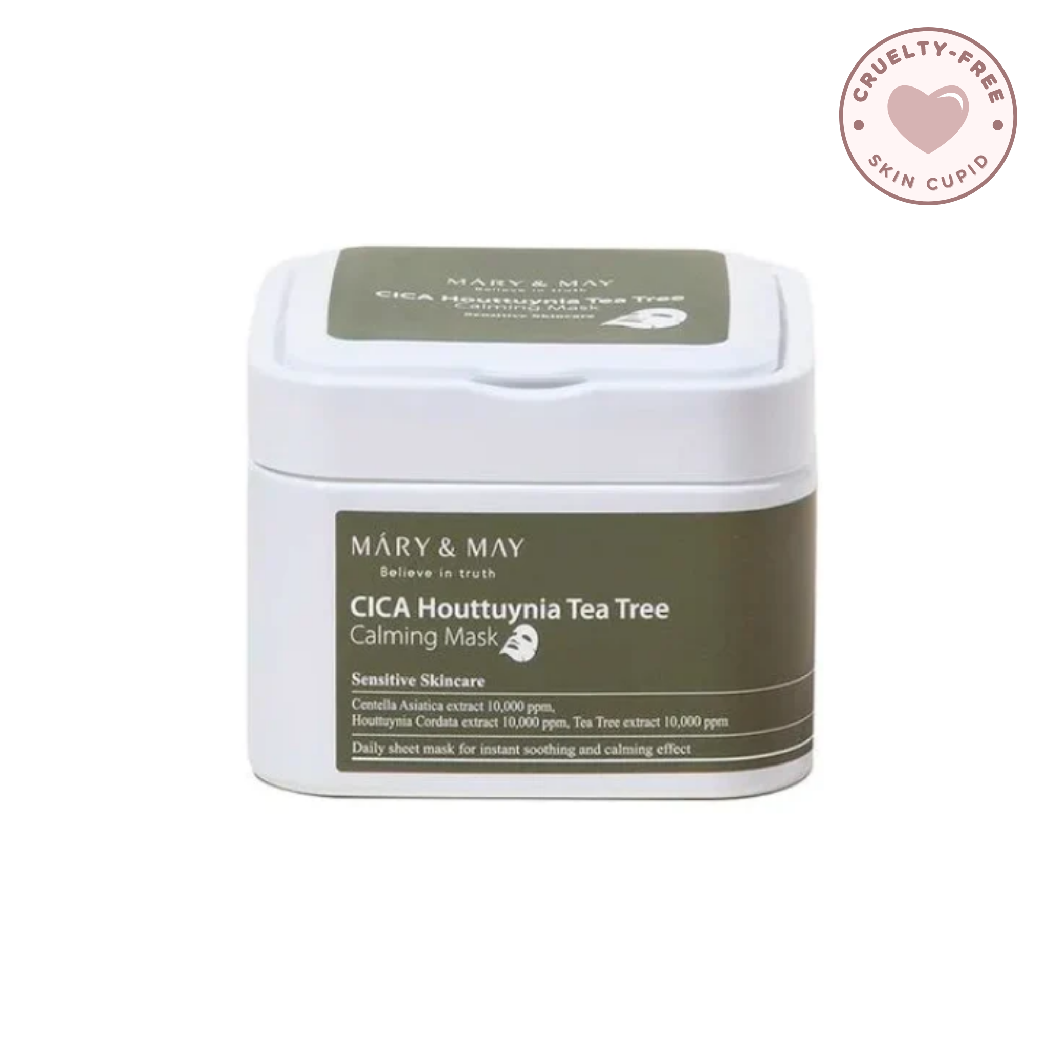 MARY & MAY Cica Houttuynia Cordata Tea Tree Calming Mask (30pcs)