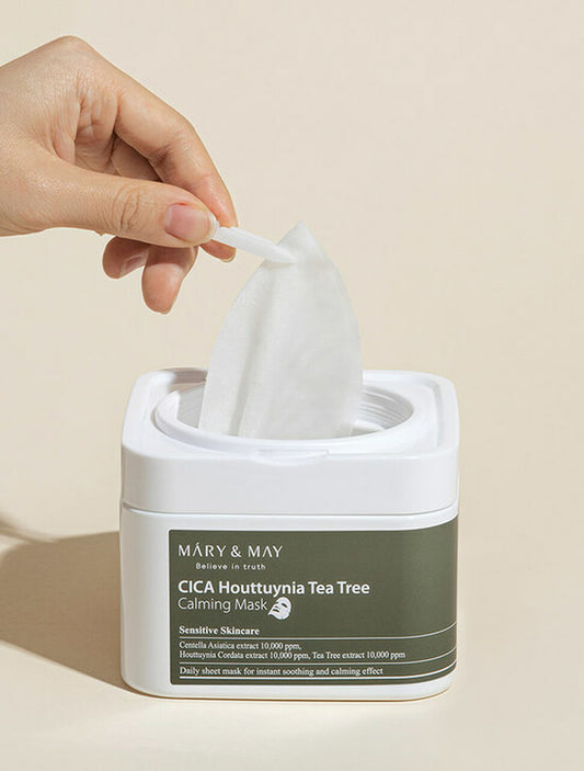 MARY & MAY Cica Houttuynia Cordata Tea Tree Calming Mask (30pcs) Texture