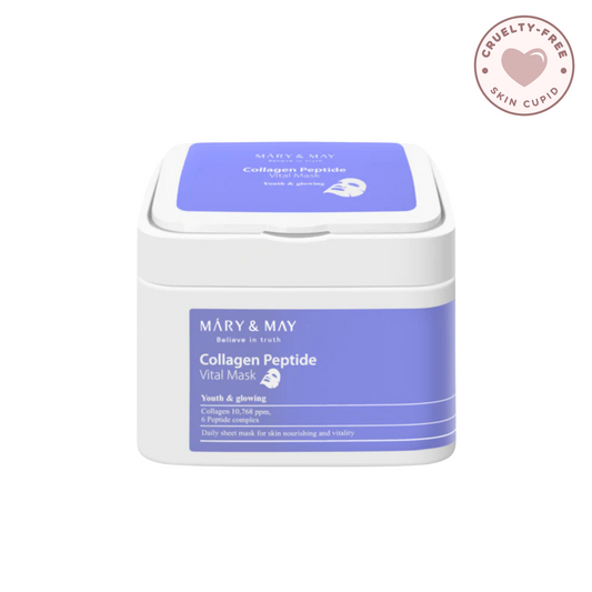 MARY & MAY Collagen Peptide Vital Mask (30pcs) anti-aging sheet mask