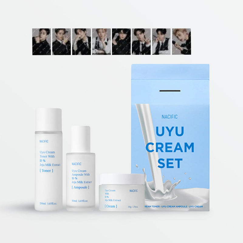 NACIFIC x STRAY KIDS Uyu Cream Triple Set + OT8 Photocards