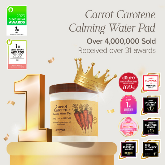 SKINFOOD Carrot Carotene Calming Water Pad (60 pads) Awards