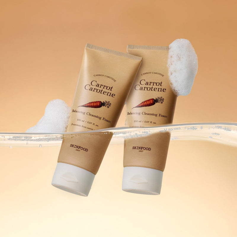 SKINFOOD Carrot Carotene Balancing Cleansing Foam (150ml) CONCEPT SHOT