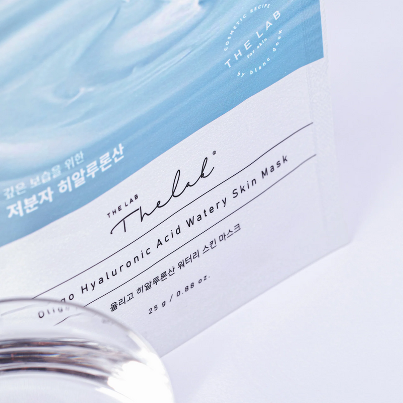 THE LAB Oligo Hyaluronic Acid Watery Skin Mask Close packaging shot