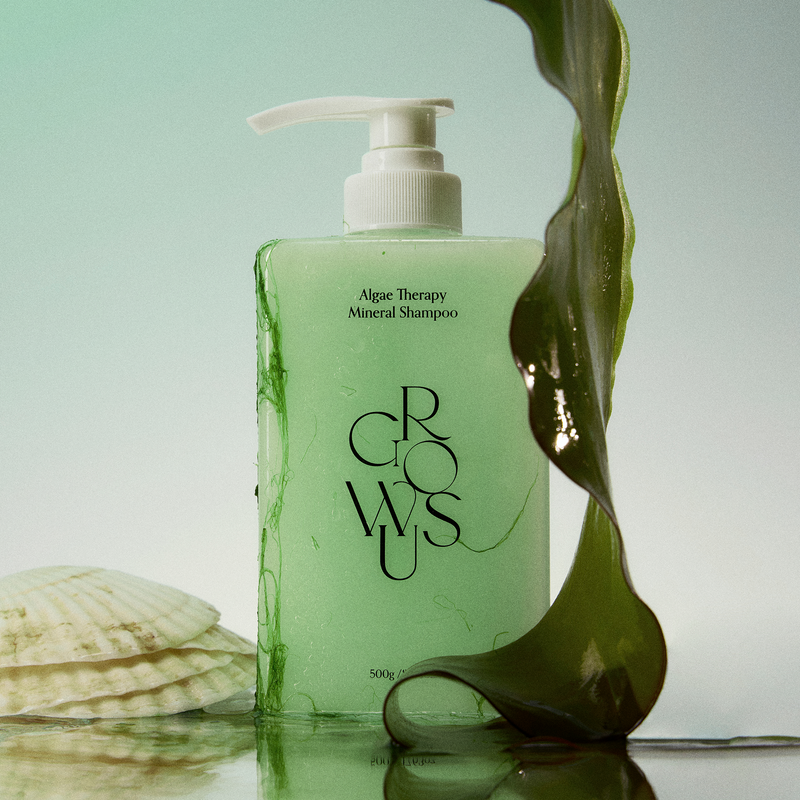 Growus Algae Therapy Mineral No-Wash Shampoo CONCEPT SHOT