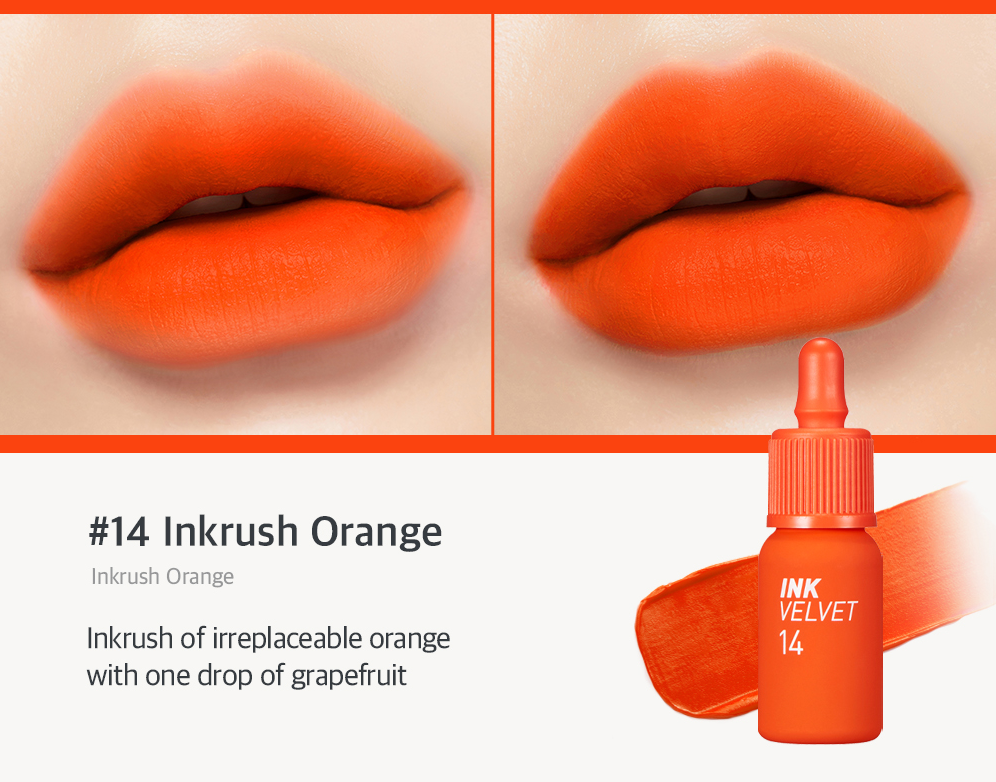 Inkrush Orange Peripera Korean beauty Lip Tint