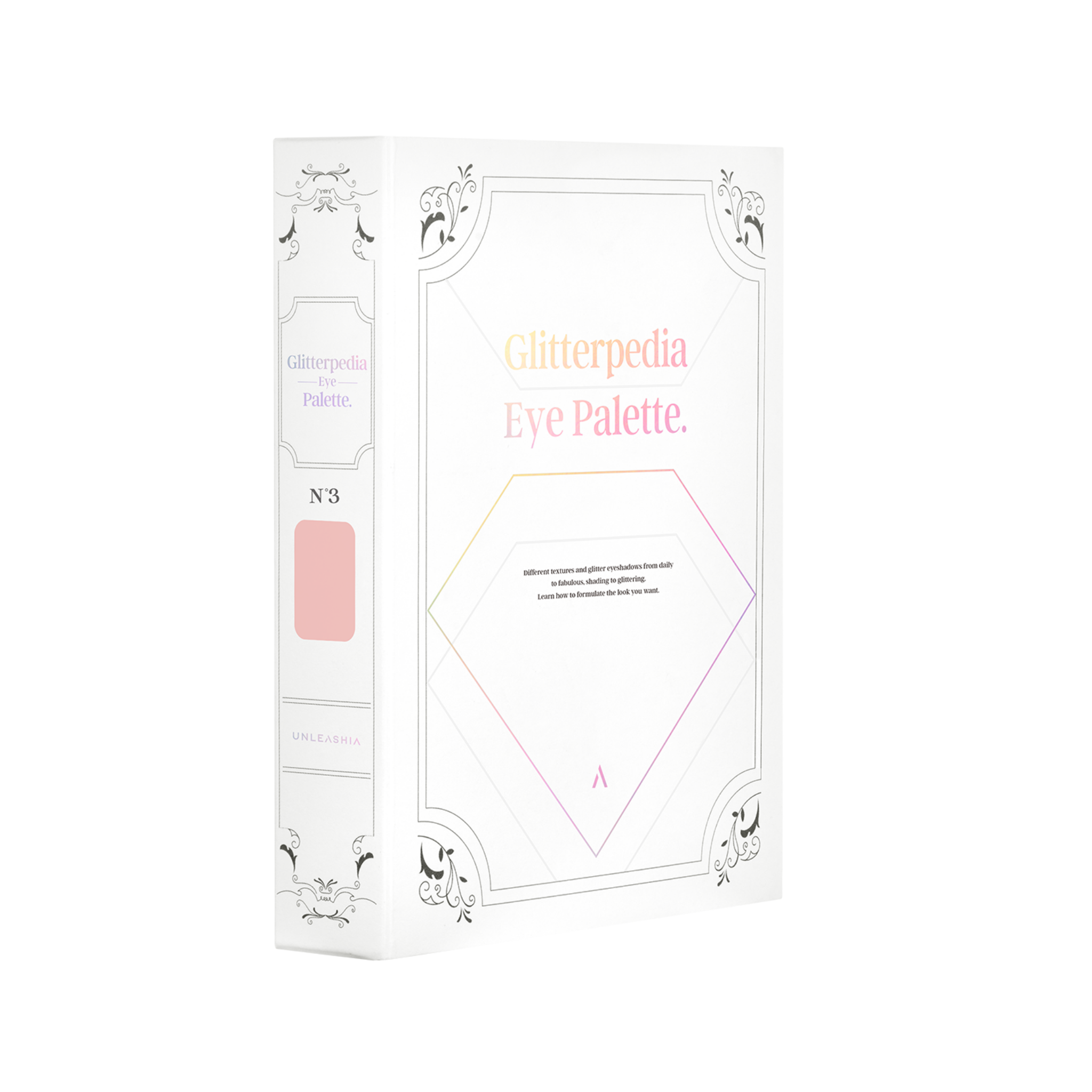 UNLEASHIA Glitterpedia Eye Palette - N°3 All of Coral Pink packaging