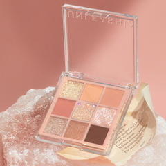 UNLEASHIA Glitterpedia Eye Palette - N°3 All of Coral Pink vegan makeup uk