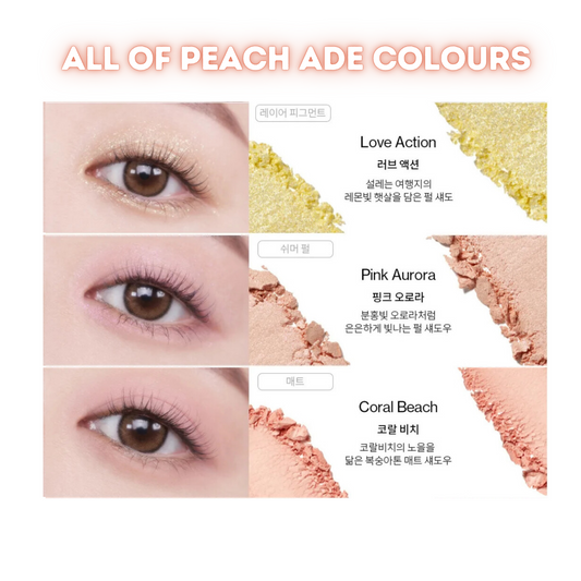 UNLEASHIA Glitterpedia Eye Palette - N°7 All of Peach Ade colours 