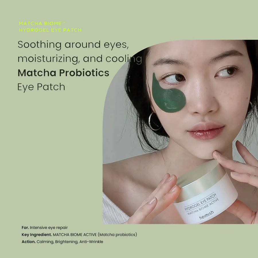 HEIMISH Matcha Biome Hydrogel Eye Patch (60pcs) Korean eye patches 